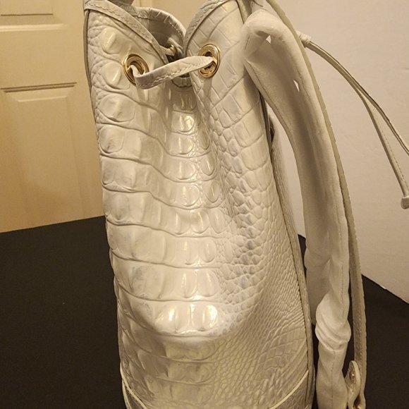 Brahmin Allie Shell White Melbourne Sling Back Backpack--NWT